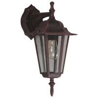 Farol Para Pared Exterior Café Óxido 1 Luz De 100 W - Zlumini