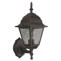 Farol Para Pared Exterior Café Óxido De 1 Luz 100 W - Zlumini