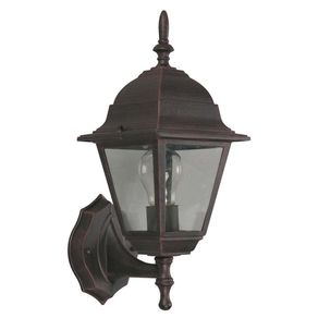 Farol Para Pared Exterior Café Óxido De 1 Luz 100 W - Zlumini