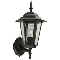 Farol Para Pared Exterior Negro 1 Luz 100 W - Zlumini