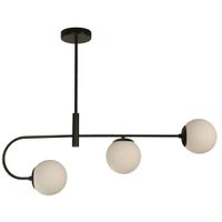 Lámpara Colgante Negra Y Blanco 3 Luces - Zlumini