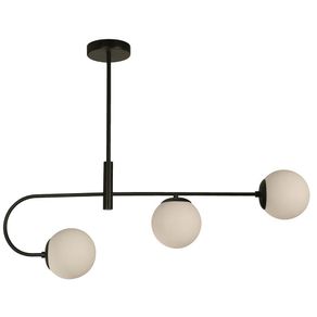 Lámpara Colgante Negra Y Blanco 3 Luces - Zlumini