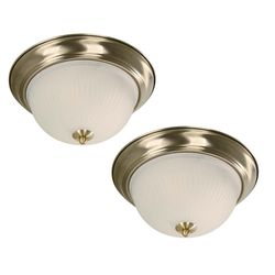 Combo De 2 Plafones Clásicos Cromo De 1 Luz 60 W - Zlumini