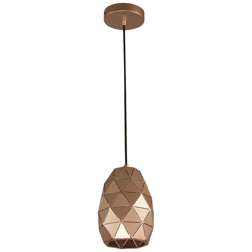 Lámpara Colgante de Metal Dorado Base E27 de 40W Tipo Campana 1 Luz