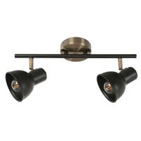 Lámpara Reflectora Para Techo Montepno Negro 2 Luces - Zlumini
