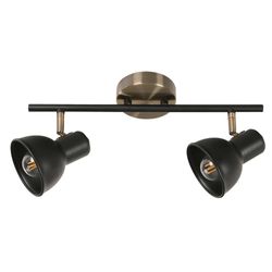 Lámpara Reflectora Para Techo Montepno Negro 2 Luces - Zlumini