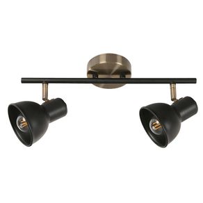 Lámpara Reflectora Para Techo Montepno Negro 2 Luces - Zlumini
