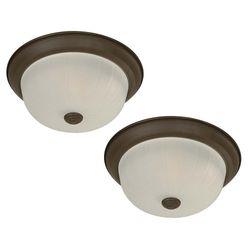 Combo De 2 Plafones Clásicos Café De 1 Luz 60 W - Zlumini