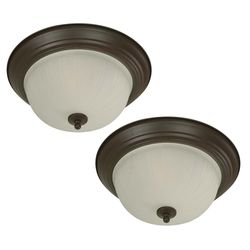 Combo De 2 Plafones Clásicos Chocolate De 1 Luz 60 W - Zlumini