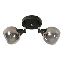 Lámpara Reflectora Para Techo Negra De 2 Luces 40 W - Zlumini