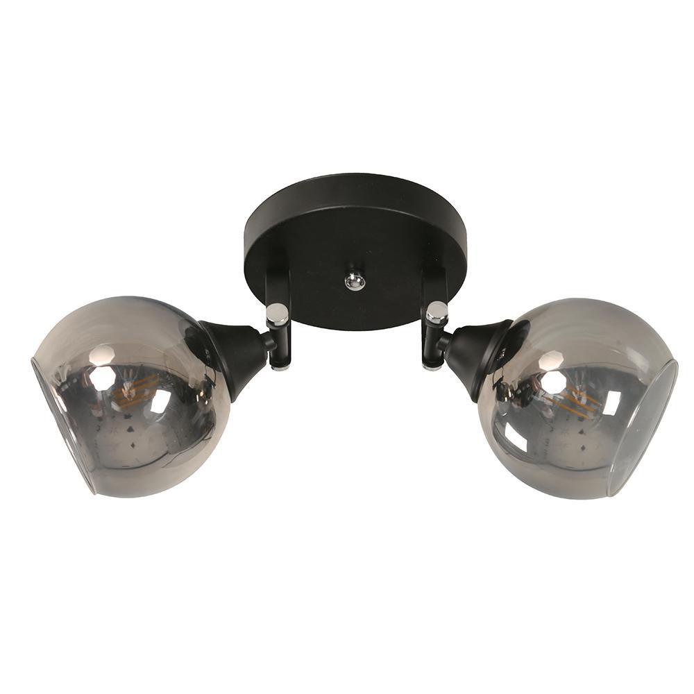 Lámpara Interior para Pared Base E27 de 40W Reflectora Negra 2 Luces