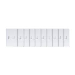 Set De 10 Interruptores Sencillos Blanco - Volteck