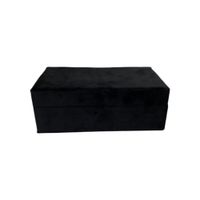 Joyero De Terciopelo Negro 23x12x8 Cm - Concepts