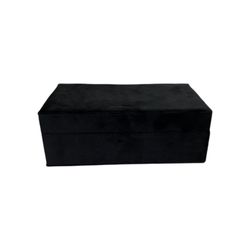 Joyero De Terciopelo Negro 23x12x8 Cm - Concepts