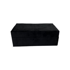 Joyero De Terciopelo Negro 23x12x8 Cm - Concepts