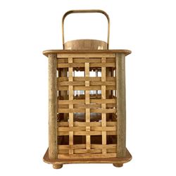 Linterna De Madera Color Natural 21x21x31 Cm - Concepts