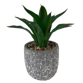 Planta Artificial Con Maceta Gris 10x10x23 Cm - Concepts