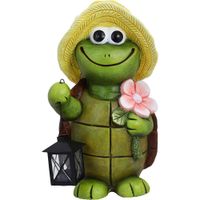 Tortuga Con Farol Decorativa 24.5x22.5x41.5 Cm - Concepts