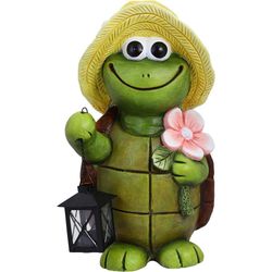 Tortuga Con Farol Decorativa 24.5x22.5x41.5 Cm - Concepts
