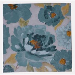 Cuadro Decorativo Sin Marco Flores Azules 80x2.5x80 Cm - Concepts