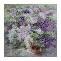 Cuadro Decorativo Arreglo Floral Morado 80x2.5x80 Cm - Concepts