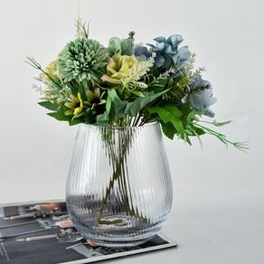 Florero Ovalado De Cristal 15.5 Cm - Viva
