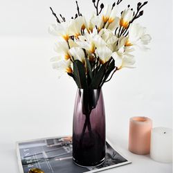 Florero Ovalado De Cristal Morado 22 Cm - Viva