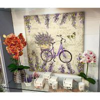 Cuadro Decorativo Bibicleta Morada 80x3x80 Cm - Concepts