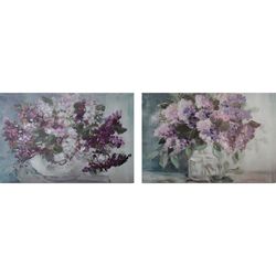 Cuadro Decorativo Arreglo Floral Morado 60x2.5x90 Cm Diseños Surtidos - Concepts