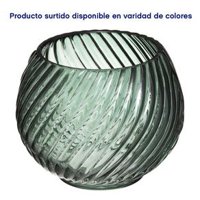 Porta Vela De Vidrio Redondo 12 Cm Colores Surtidos - Atmosphera Createur Dinterieur