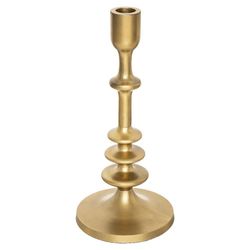 Candelero De Aluminio Dorado 12x25.5 Cm - Atmosphera Createur Dinterieur