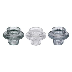 Set De Candeleros De Vidrio 8x6 Cm 3 Pzas - Atmosphera Createur Dinterieur