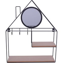 Repisa Estilo Casa Con Espejo 40x10x50 Cm - Concepts