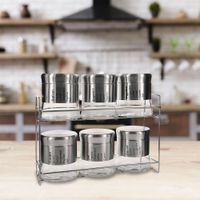 Set De 6 Especieros Con Base De Metal - Nordika