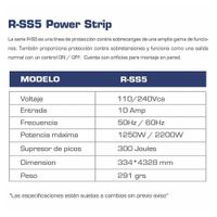 Protector Regleta 5 Entradas De 2200 W - Cdp