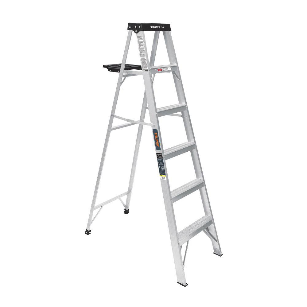 Escalera de Tijera de Aluminio 5 Peldaños Capacidad 150 Kg