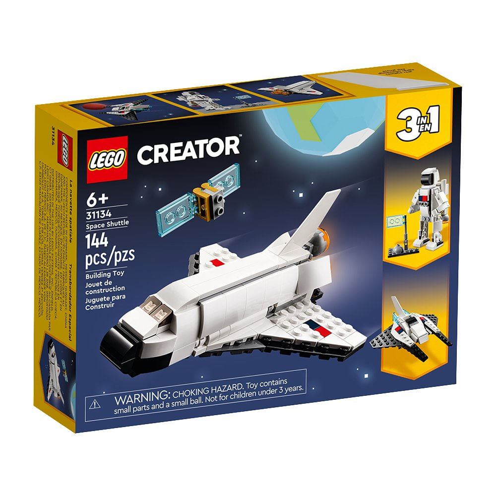 LEGO Creator 3 en 1 Lanzadera Espacial #31134 de 144 Piezas Space Shuttle Creator 3 En 1 3…