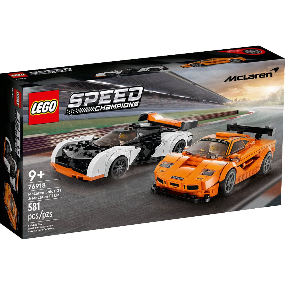 LEGO Speed Champions McLaren Solus GT y McLaren F1 LM #76918 de 581 Piezas