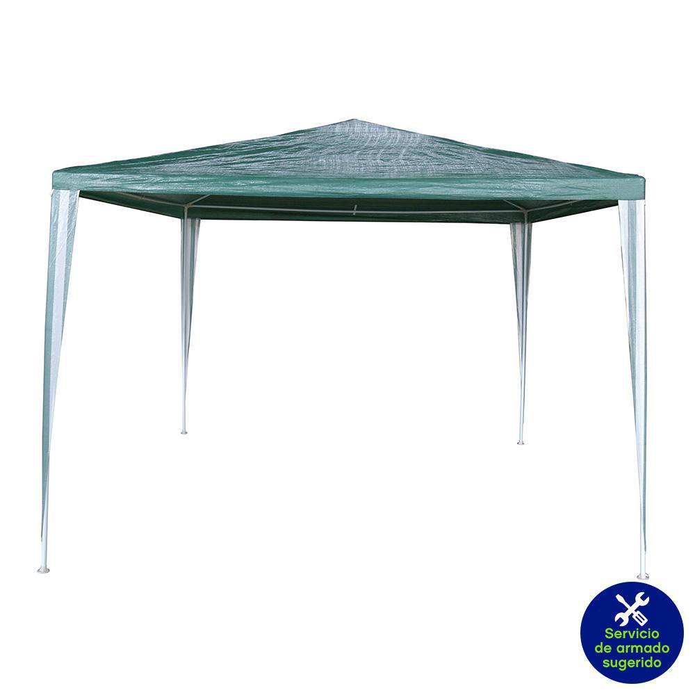 Toldo de Polietileno para Exterior 2.9 x 2.9 x 2.45 m - Varios Colores Verde