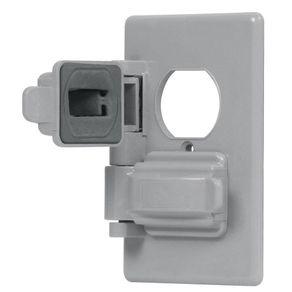 Placa De 2 Módulos Gris - Volteck
