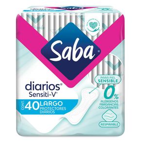 Paquete De Protectores Diarios Sensiti-V 40 Unidades - Saba