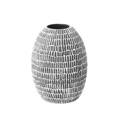 Florero Lund De Cerámica Artesanal Negro 10x13 Cm - Topis