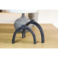 Candelero Bridge Grande Negro 24.5x4x18.5 Cm - Topis
