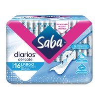 Paquete De Protectores Diarios Delicate 16 Unidades - Saba