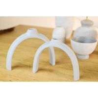 Candelero Bridge Grande Gris 24.5x4x18.5 Cm - Topis
