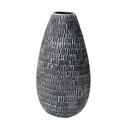 Florero Lund De Cerámica Artesanal Negro 11x21 Cm - Topis