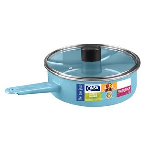 Freidora Recta De Acero Vitrificado Con Tapa De Vidrio Templado - Cinsa