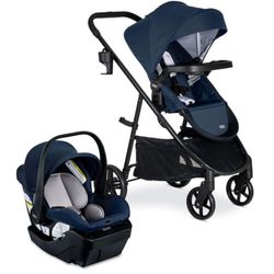 Combo Carruaje Y Asiento De auto Willow Brook Navy Glacier - Britax