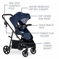 Combo Carruaje Y Asiento De auto Willow Brook Navy Glacier - Britax