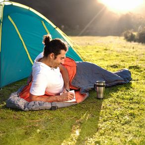 Sleeping Bag Tipo Mummy Hiberhide Gris y Naranja